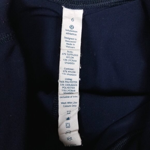 Lululemon Tech Mesh Tight Inkwell/Black Sz 6 - Picture 3 of 8